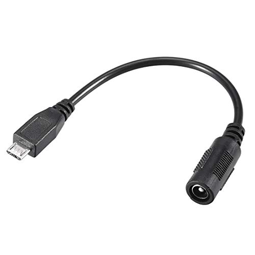sourcing map 17cm DC Femelle Puissance Fourniture 5.5x2.1mm Adaptateur à Micro USB Bouchon Mâle...