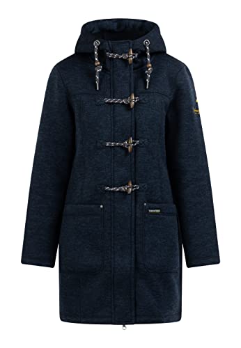 Strickfleece-Dufflemantel fraully Damen Strickfleece-Dufflemantel, Marine...