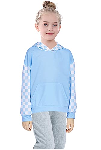 Image of Deeorla Little Boys Girls Cotton Tie Dye Hoodies Long Sleeve Pullover Sweatshirts for Big Kids 5-15Years