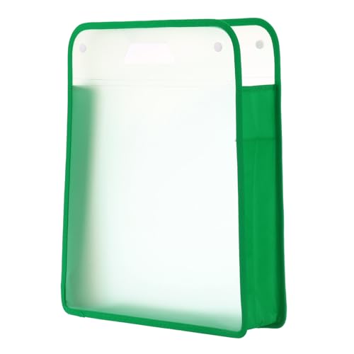 Image of PATIKIL Scrapbook Paper Storage Organizer, Rectangular Scrapbook Organizer for 12x12 inch Sheet Paper Vinyl Storage with Handle for Scrapbook File Vinyl Paper Card Stock, Green