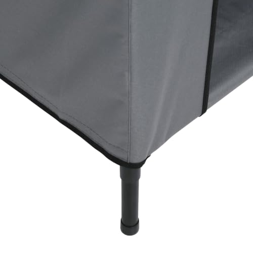Caseta para perros para exterior e interior en gris claro 8
