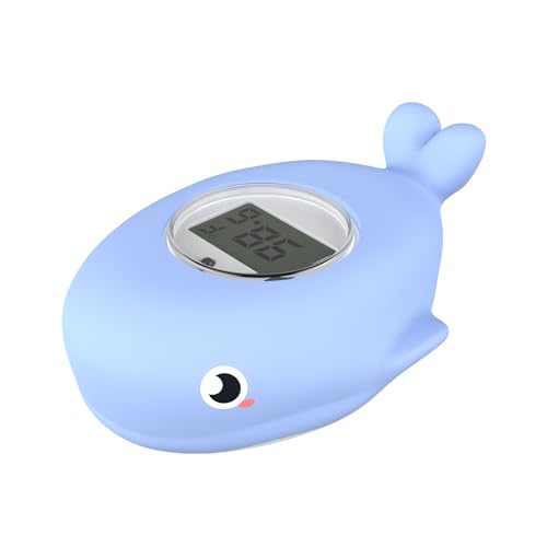 Image of Baby Bath Bathtub Thermometer for Infant - Safety Bath Tub Water Temperature Digital Thermometer - Floating Bathing Toy Gift for Kids Newborn Mother with Flashing Temperature Warning