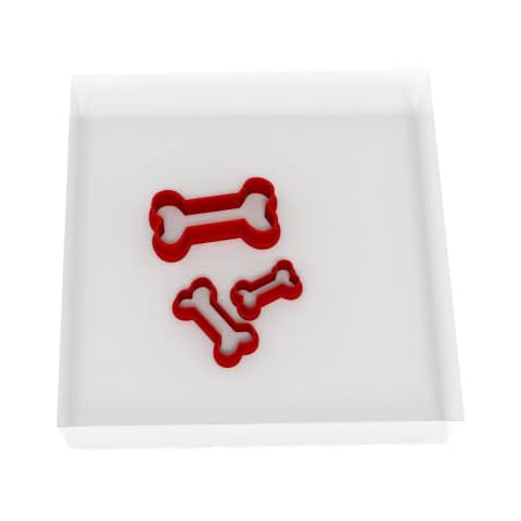 Mini/Tiny Bone Set of 3 Value Fondant Icing Dog Treat Cutter 1.5CM + 2CM + 3CM Cover
