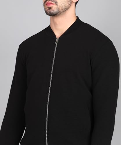 Image of Alan Jones Clothing Men's Cotton Blend Regular Solid Corduroy Front Zipper Jacket