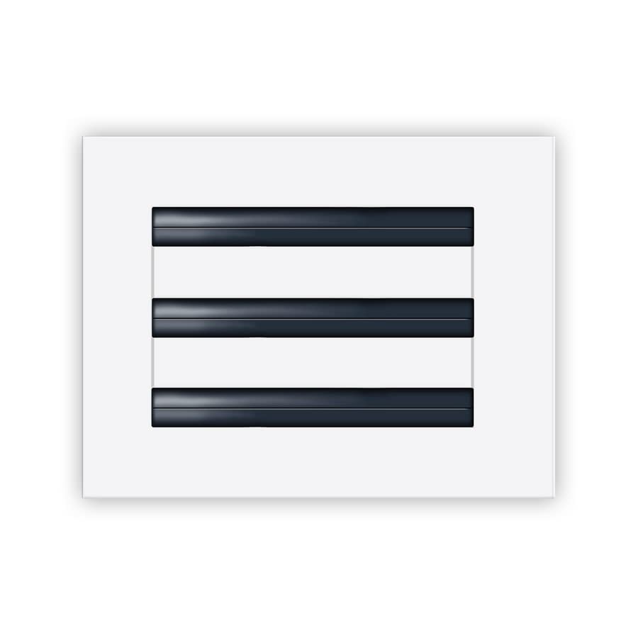 buildmart - 8x6 modern ac vent cover - decorative white air vent - standard linear slot diffuser - register grille for ceiling, walls & floors - texas buildmart
