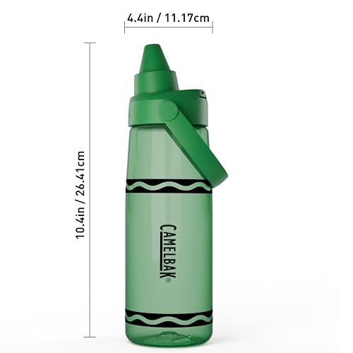 Image of CamelBak Crayola Chug Water Bottle for Everyday Hydration, Tritan Renew Design with Chug Lid, 25oz, Green