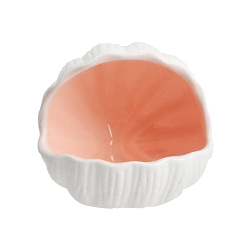 Image of Aquarium Shell Shape Ceramic Cave Decoration, Fish House Conch Thematic Ornament for Betta Fish Passing or Hiding, Betta Tank 5.1inch Fish Tank Decoration (Pink, M)