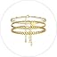 B:3Pcs-Anklet Set-Gold
