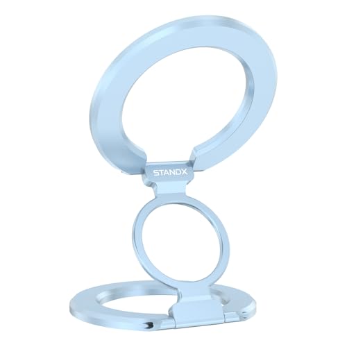 Image of Phone Ring Holder for MagSafe Case, Strong Magnetic Cell Phone Grip, 360 Rotation Kickstand Compatible with iPhone and Android.