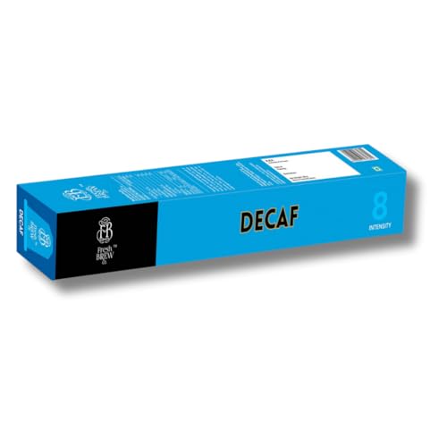 Image of Fresh Brew Co. Decaf Coffee | Intensity 8 | Medium Dark Roast | Nespresso Compatible Aluminium Capsules | 100% Arabica | Single Origin (10 Capsules Per Pack) (Pack of 3)