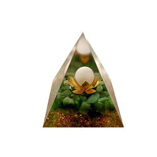 Orgone Crystal Pyramid Crystal Chakra Meditación Amatista Reiki Pyramid Salud Pirámide Cristales Energía Natural Home Decor Orgone Pyramid 6cm