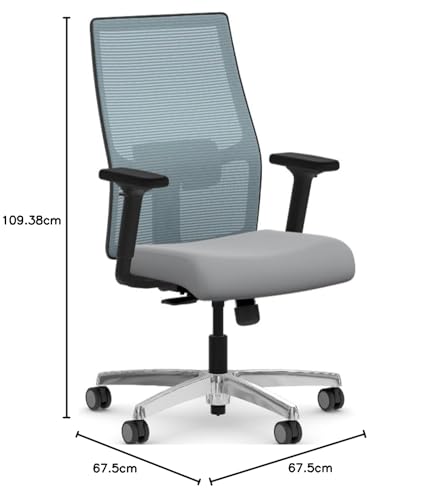 Image of Lakdi The Furniture Co.Durable Mesh Mid Back Office Chair - Slim, Modern & Ergonomic Design for Professional Spaces | All-Day Comfort & Lumbar Support | Comfortable for Office Area and Worksations