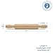 Wooden Mini Rolling Pin, 7 Inches Long, Pack of 12, Perfect for Fondant, Pasta, Baking in the Kitchen, Play-doh, Crafting and Imaginative Play, by Woodpeckers
