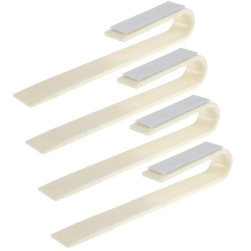 Abizarch 4 Pack Tumbler Lid Organizer Space Saving Cup Lid Organizer Self-Adhesive Tumbler Lid Hook Holds 7-8 Glass Lids Clutter-Free Cup Lid Holder Hanger for Kitchen Cabinet and Countertop ZHAZHAMO