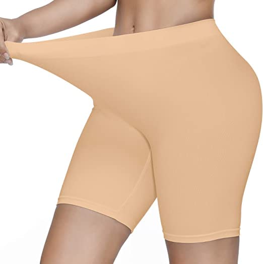 Women's Nylon Spandex High Waist Seamless Cycling Shorts/Biker Shorts/Boyshort Panties/Under Skirt Shorts/Slip Shorts/Running Shorts/Workout Shorts for Yoga (Size - XX Large)-image-30