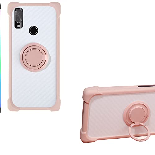 Case for CUBOT X19 Case Compatible with CUBOT X19 Phone Case PC backplane + Silicone Soft Frame Cover [360 Metal Ring, Magnetic Car Mount] CSKB-Fen