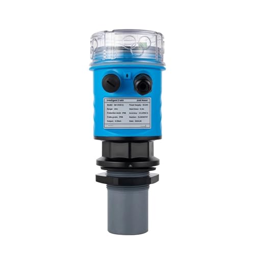 LDHJBNAC Ultrasonic Level Meter Water Tank Level Meter No Contact Level Transmitter Sanitary Oil Tank Level Sensor(5M Range 4-20mA)