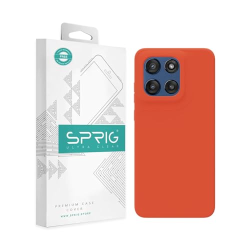 Image of SPRIG Compatible with Moto Edge 60 Stylus Premium SilkTone Back Cover Drop Tested Shock Proof Mobile Case for Men, Women, Boys and Girls with Camera Protection (Orange)