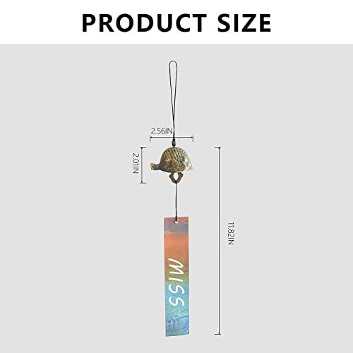 Japanese Wind Chime Indoor Wind Garden Small Iron Metal Outdoor Bell Chimes Family Blessing Pendant Classical Patina Fish Bell #TOP3