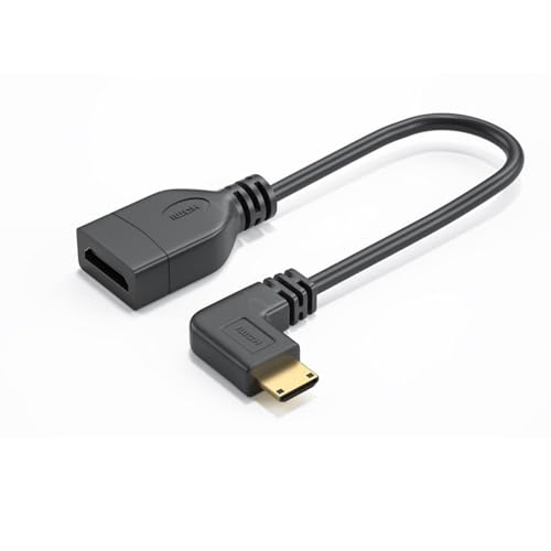 HDMI ~jHDMI ϊP[u L^ 90° p 4K@30Hz Mini HDMI - HDMI A_v^[P[u IX ~j HDMI - X HDMI P[u 3D/4K 1080p Ή ~jHDMI ϊ Mini m[gp\R