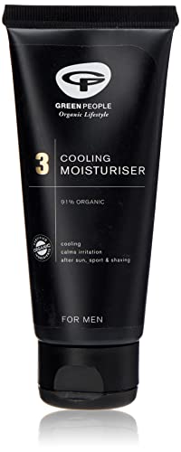 Green People for Men Nr.3 Cooling Moisturizer 100ml | Natur&Bio Männer-Gesichtscreme | Nicht-fettende, beruhigende, Aftershave-Creme f.d. Mann | Paraben- u. Äthanol-frei | Tierleidfrei u. vegan