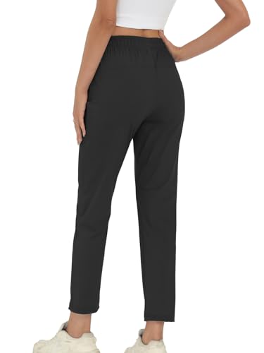 Surenow Womens Active Pants Stretch Breathable Casual Pants with Zip Pocket Lightweight Running Athletic Sweatpants for Women2