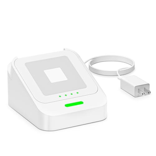WUKUR Reader Dock for Square Card Reader 2nd Gen Holder Stand for Square Reader 2 Gen Credit Card Reader Dock with Detachable USB-C Port and Smart Anti-Slip Button (Cable and Wall Charger Included)