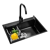 SBCGFY Unterbau-Küchenspüle, Edelstahl-Küchenspüle, Einbauspüle Oben...