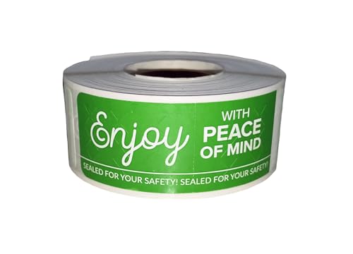 Tamper Safe Tape | Tamper Evident Sealed for Freshness Labels | Adhesive Green Stickers 1 x 3 inches - 250 Count