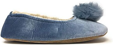 ooohyeah Women’s Pom Pom Blue Pom pom Slippers M (Shoe Size 7/8) | Image 3