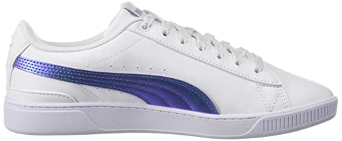Image of Puma Girls Vikky v3 Bioluminescence Jr Puma White-Puma Silver Sneaker - 4 UK (38761302)