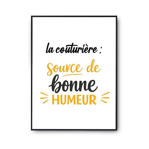 Affiche la couturiere source de bonne humeur pour partager votre passion créative