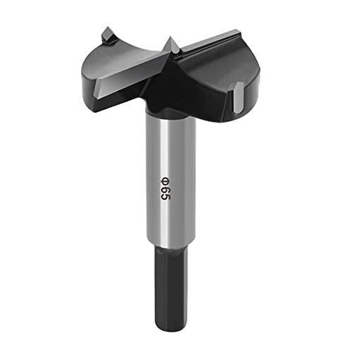 ASNOMY 1Pc Punta Forstner in acciaio al tungsteno, 65 mm Forstner Drill Bit per legno duro, Forstner punte per trapano per Lavorazione del Legno, Mobili, Foro della Cerniera Della Porta