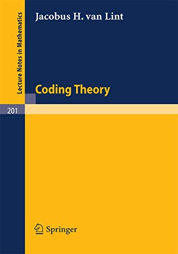 Coding Theory: No. 201 (Lecture Notes in Mathematics) view 2