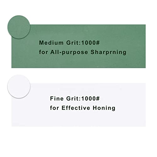 Weimy Sharpening Stone,Green Grit 1000/6000 Whetstone, Wet Stone Knife Sharpener With Non-Slip Base (Green 1000/White 6000) #TOP2