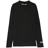 Reguläre Passform Sixth June T-Shirt mit geripptem Stehkragen, Schwarz Gr. XL, Schwarz