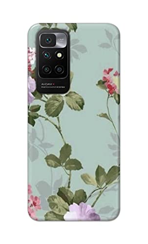 Image of Printed Hard Back Cover Case for Mi Redmi 10 Prime Back Cover (Floral Painting) -1302