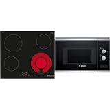 produit 1: La plaque de cuisson céramrique de Bosch PKF611BB8E permet de cuisiner vite grâce à ses 3 Feux en toute sécurité. Le tout dans un design sobre et élégant.