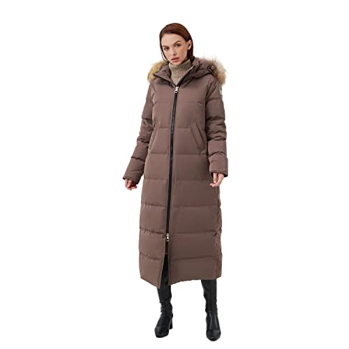 Fitouch Waukee Chaqueta Parka con Abrigo Largo de Plumón para Mujer | 700+ Potencia de Relleno | Longitud Total