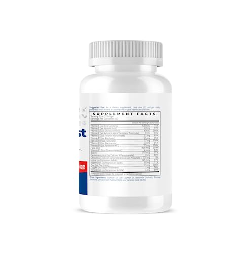 Triomedica Pregnafast Prenatal Multivitamin Softgels, Supports Healthy Growth, Brain Development, Iron, Folic Acid, Vitamins C, E, (30 Day Supply-60 Count) #TOP1