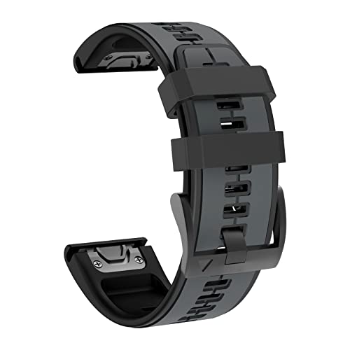 MYSNBKN Garmin Fenix 7X Correa, 26mm Easy-Fit Silicona Reemplazo Correa para Garmin Fenix 7X/Fenix 6X/Fenix 6X Pro/Fenix 5X/Fenix 5X Plus/Fenix 3/Fenix 3 HR Cover