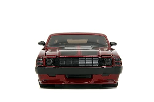 Jada Pink Slips 1:24 W7 1971 Chevy SS Die-Cast Car w/Base, Toys for Kids and Adults(Candy Red), 8 inches - Image 2