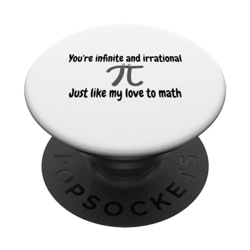 Math Teacher Pi Day Outfit Infinite Irrational Math Class PopSockets Swappable PopGrip, Black
