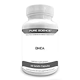 Pure Science DHEA 100mg (Dehydroepiandrosterone) with 5mg BioPerine (Natural Bioavailability Enhancer for Better Absorption) - Regulates Testosterone & Estrogen Levels – 50 Vegetarian Capsules