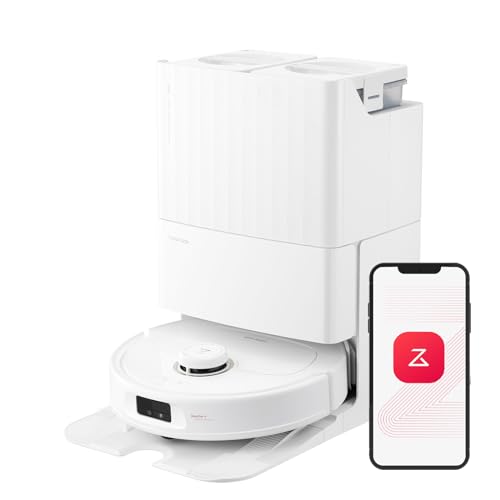 roborock Qrevo MaxV Robot Vacuum and Mop, FlexiArm Design, Hot Water Re-Wash & Re-Mop, Auto-Drying, Self-Emptying, 7000Pa Suction, Built-in Voice Assistant, Smart Obstacle Avoidance(Refurbis