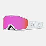 Giro Moxie Womens Snow Goggle - White Core Light Strap with Amber Pink/Yellow Lenses
