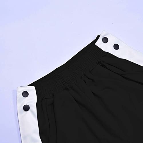 Loose Fit Button Side Basketball Training Joggers with Elastic Cuffs Star Boy3