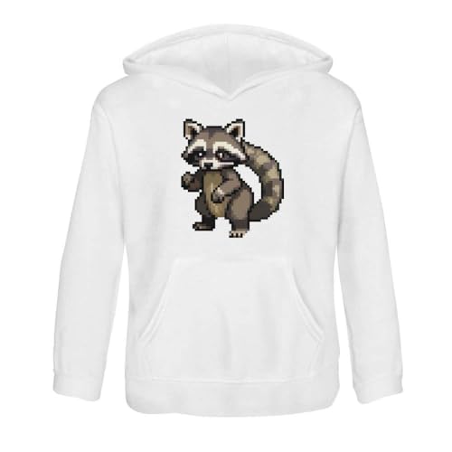 Azeeda 'Pixel Art Racoon' Children's Hoodie/Hooded Sweater (KO043985)