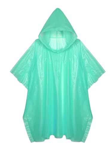 Linjinx Kids Boys Girls Hood Rain Poncho Children Waterproof Reusable Raincoat Raincover for Hiking Cycling Camping3