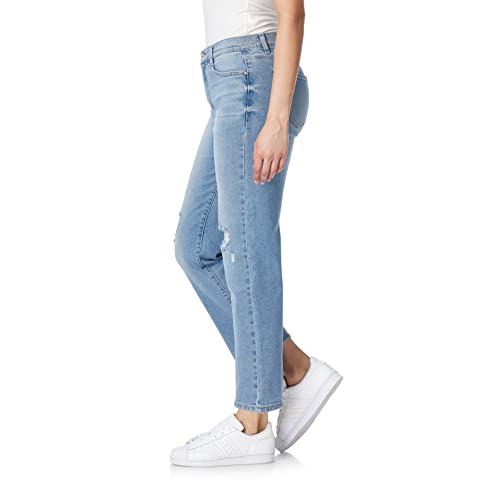 WallFlower Women's Fearless Curvy Straight Denim Super High-Rise Insta Vintage Juniors Jeans3